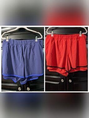 2 x LIVI Wicking Double-Layer Short Red And Violet